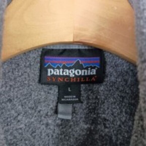 Patagonia Womens Synchilla Vest Large Gray Sleeveless Fleece Full Zip Pockets - Picture 5 of 8